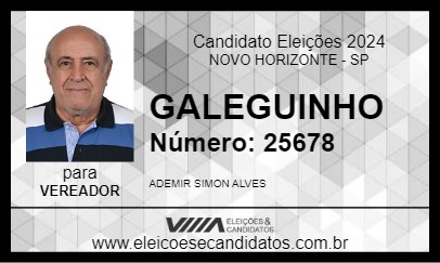 Candidato GALEGUINHO 2024 - NOVO HORIZONTE - Eleições