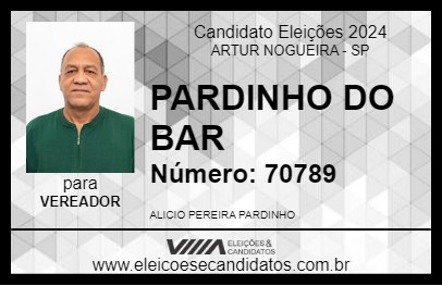 Candidato PARDINHO DO BAR 2024 - ARTUR NOGUEIRA - Eleições