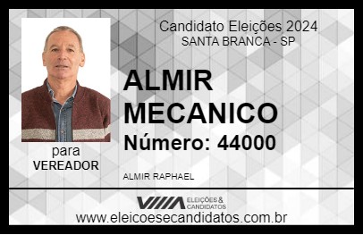 Candidato ALMIR MECANICO 2024 - SANTA BRANCA - Eleições