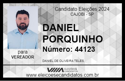 Candidato DANIEL PORQUINHO 2024 - CAJOBI - Eleições