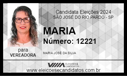 Candidato MARIA 2024 - SÃO JOSÉ DO RIO PARDO - Eleições