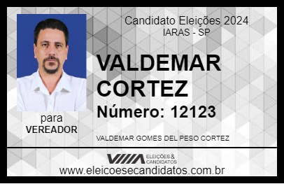 Candidato VALDEMAR CORTEZ 2024 - IARAS - Eleições