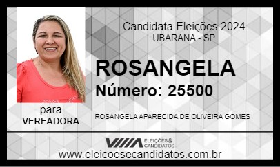 Candidato ROSANGELA 2024 - UBARANA - Eleições