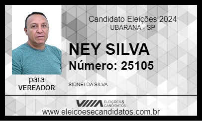 Candidato NEY SILVA 2024 - UBARANA - Eleições