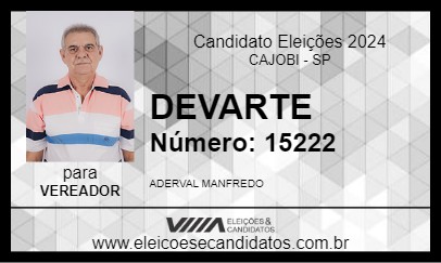 Candidato DEVARTE 2024 - CAJOBI - Eleições