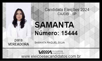 Candidato SAMANTA 2024 - CAJOBI - Eleições