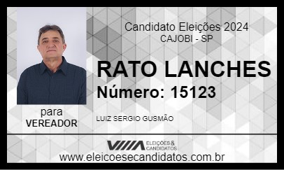 Candidato RATO LANCHES 2024 - CAJOBI - Eleições