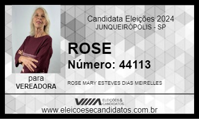 Candidato ROSE 2024 - JUNQUEIRÓPOLIS - Eleições