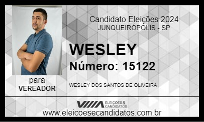 Candidato WESLEY 2024 - JUNQUEIRÓPOLIS - Eleições