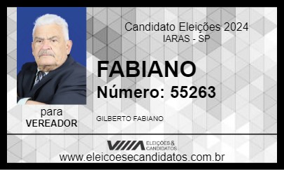 Candidato FABIANO 2024 - IARAS - Eleições