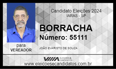 Candidato BORRACHA 2024 - IARAS - Eleições