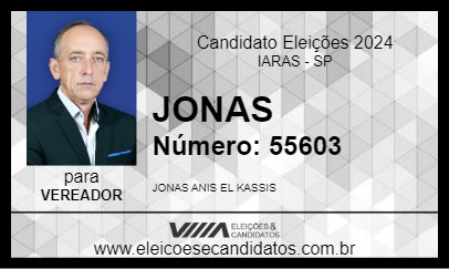 Candidato JONAS 2024 - IARAS - Eleições