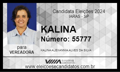 Candidato KALINA 2024 - IARAS - Eleições