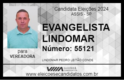 Candidato EVANGELISTA LINDOMAR 2024 - ASSIS - Eleições