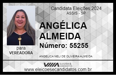 Candidato ANGÉLICA ALMEIDA 2024 - ASSIS - Eleições