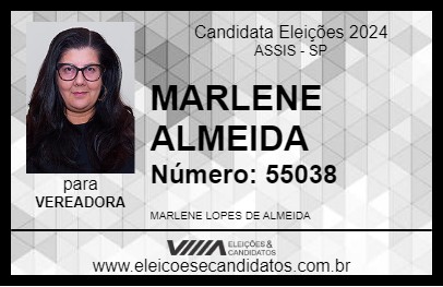 Candidato MARLENE ALMEIDA 2024 - ASSIS - Eleições