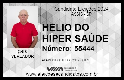 Candidato HELIO DO HIPER SAÚDE 2024 - ASSIS - Eleições