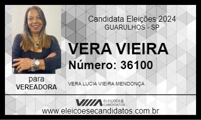 Candidato VERA VIEIRA 2024 - GUARULHOS - Eleições