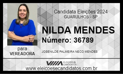 Candidato NILDA MENDES 2024 - GUARULHOS - Eleições