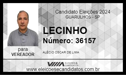 Candidato LECINHO 2024 - GUARULHOS - Eleições