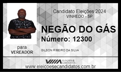 Candidato NEGÃO DO GÁS 2024 - VINHEDO - Eleições