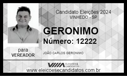 Candidato GERONIMO 2024 - VINHEDO - Eleições