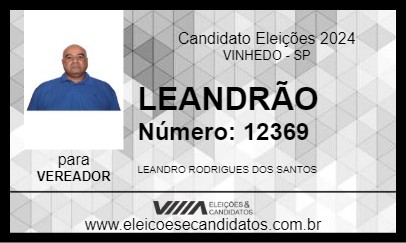 Candidato LEANDRÃO 2024 - VINHEDO - Eleições