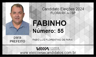 Candidato FABINHO 2024 - FLORA RICA - Eleições