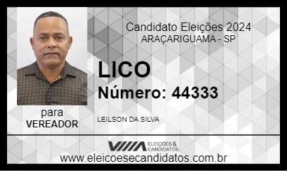 Candidato LICO 2024 - ARAÇARIGUAMA - Eleições