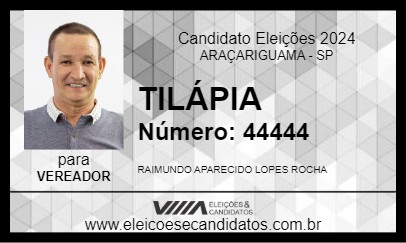 Candidato TILÁPIA 2024 - ARAÇARIGUAMA - Eleições