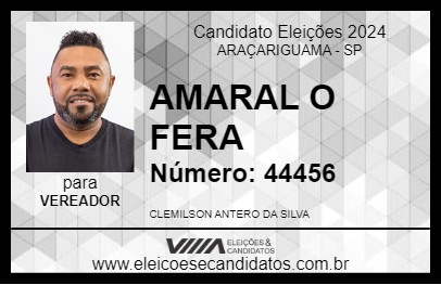 Candidato AMARAL O FERA 2024 - ARAÇARIGUAMA - Eleições