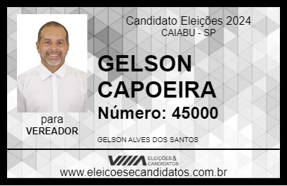 Candidato GELSON CAPOEIRA 2024 - CAIABU - Eleições