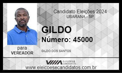 Candidato GILDO 2024 - UBARANA - Eleições