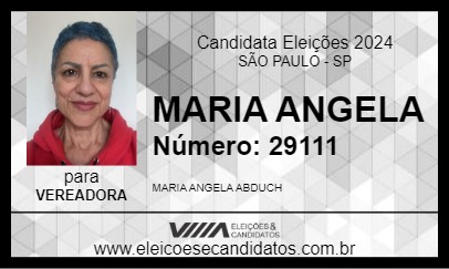 Candidato MARIA ANGELA 2024 - SÃO PAULO - Eleições