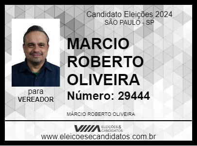 Candidato MARCIO ROBERTO OLIVEIRA 2024 - SÃO PAULO - Eleições