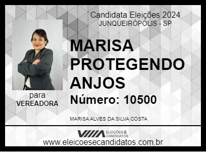 Candidato MARISA PROTEGENDO ANJOS 2024 - JUNQUEIRÓPOLIS - Eleições