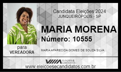 Candidato MARIA MORENA 2024 - JUNQUEIRÓPOLIS - Eleições