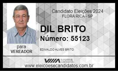 Candidato DIL BRITO 2024 - FLORA RICA - Eleições