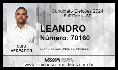 Candidato LEANDRO 2024 - BURITAMA - Eleições