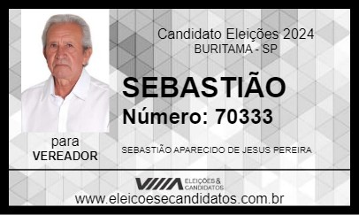 Candidato SEBASTIÃO  2024 - BURITAMA - Eleições