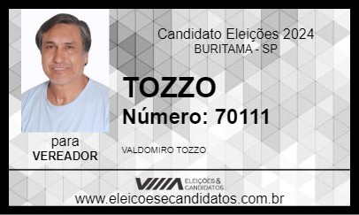 Candidato TOZZO 2024 - BURITAMA - Eleições