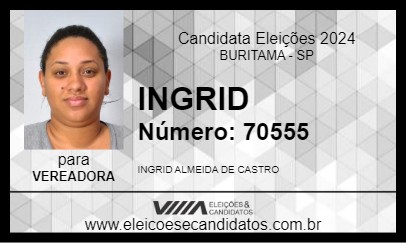 Candidato INGRID 2024 - BURITAMA - Eleições