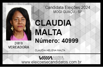 Candidato CLAUDIA MALTA 2024 - MOGI GUAÇU - Eleições