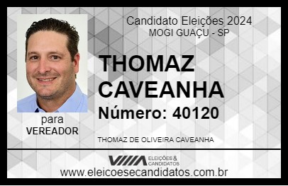 Candidato THOMAZ CAVEANHA 2024 - MOGI GUAÇU - Eleições