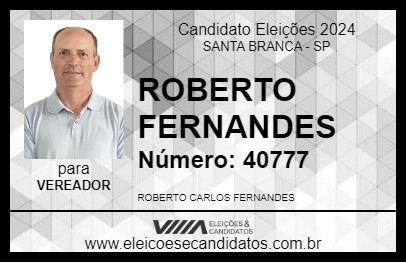 Candidato ROBERTO FERNANDES 2024 - SANTA BRANCA - Eleições