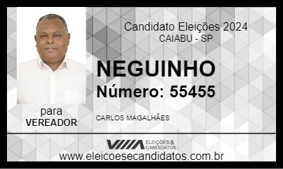 Candidato NEGUINHO 2024 - CAIABU - Eleições