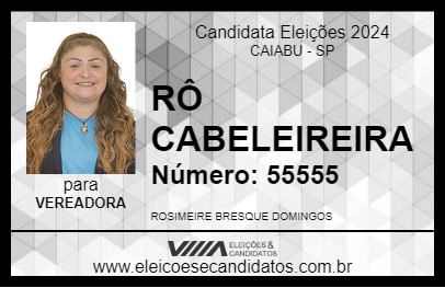 Candidato RÔ CABELEIREIRA 2024 - CAIABU - Eleições