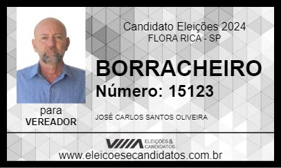 Candidato BORRACHEIRO 2024 - FLORA RICA - Eleições