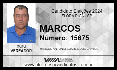 Candidato MARCOS 2024 - FLORA RICA - Eleições