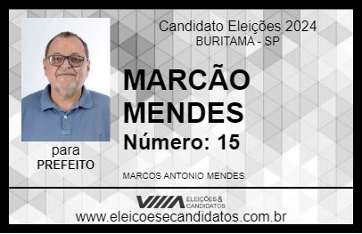 Candidato MARCÃO MENDES 2024 - BURITAMA - Eleições